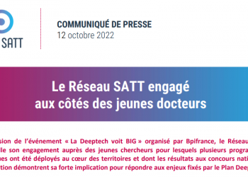 Screen shot Communiqué de presse Réseau SATT : les SATT et les doctorants